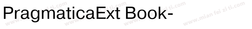 PragmaticaExt Book字体转换
